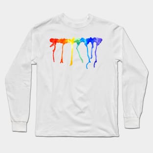 Rainbow Splatters Long Sleeve T-Shirt